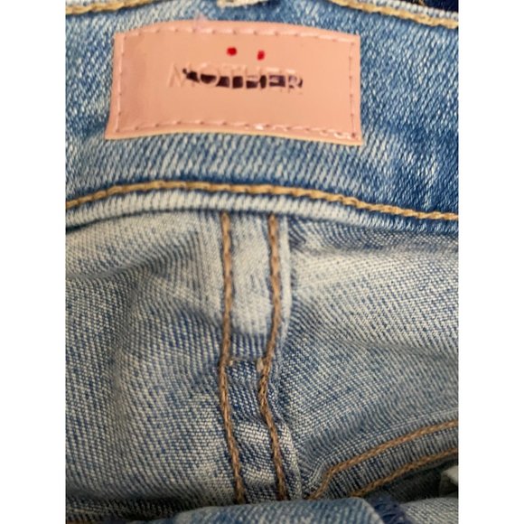 Mother The Hustler Ankle Fray Jeans Au Revoir Flare Raw Hem Size 31 NWT - Picture 7 of 8
